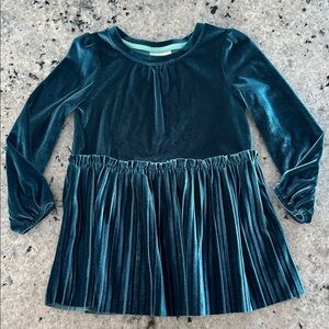 Girls cat and jack velvet peplum top long sleeve 4T